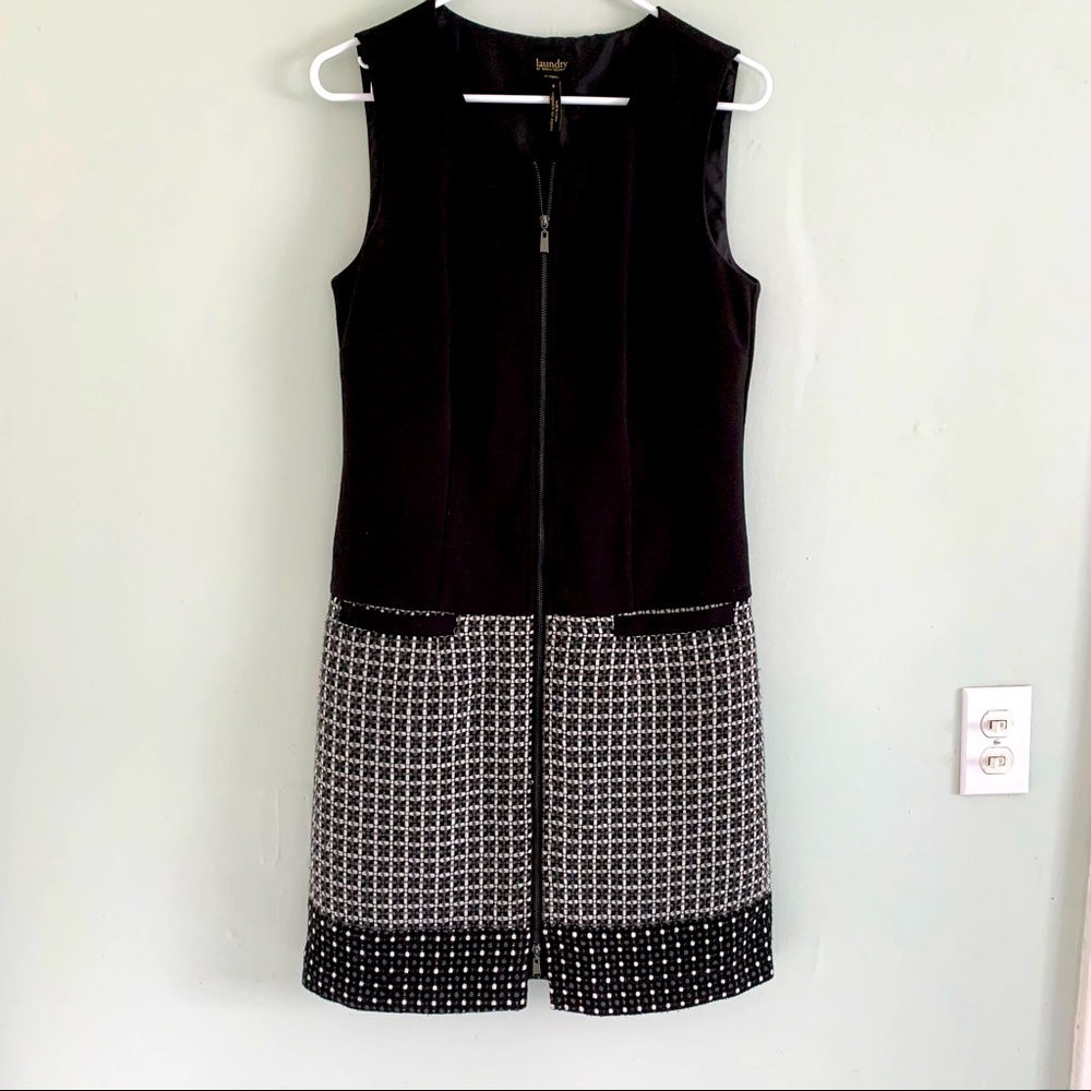 Laundry by Shelli Black & Plaid Sheath Dress